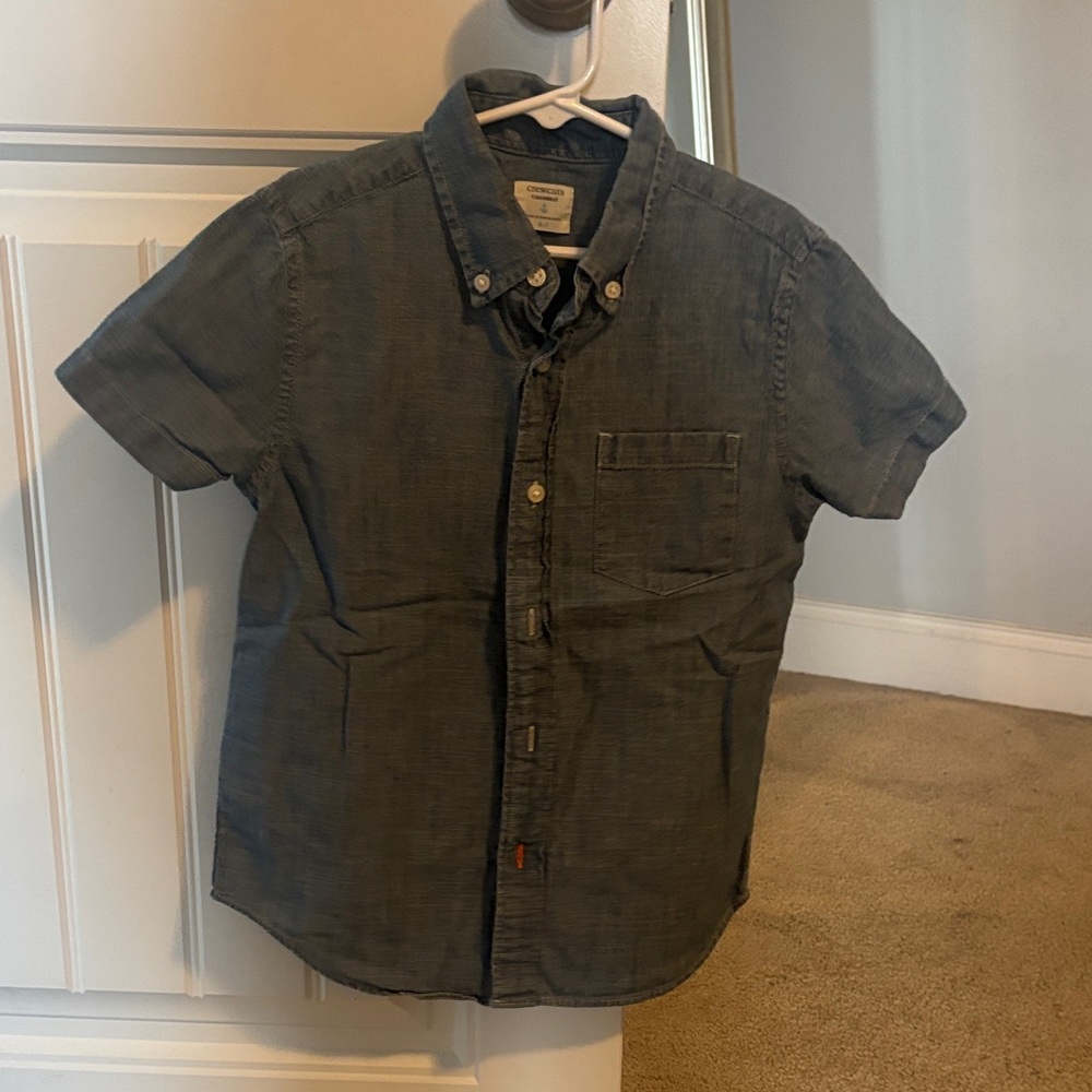 Crew Cuts Chambray Short Sleeve Button-Up Shirt